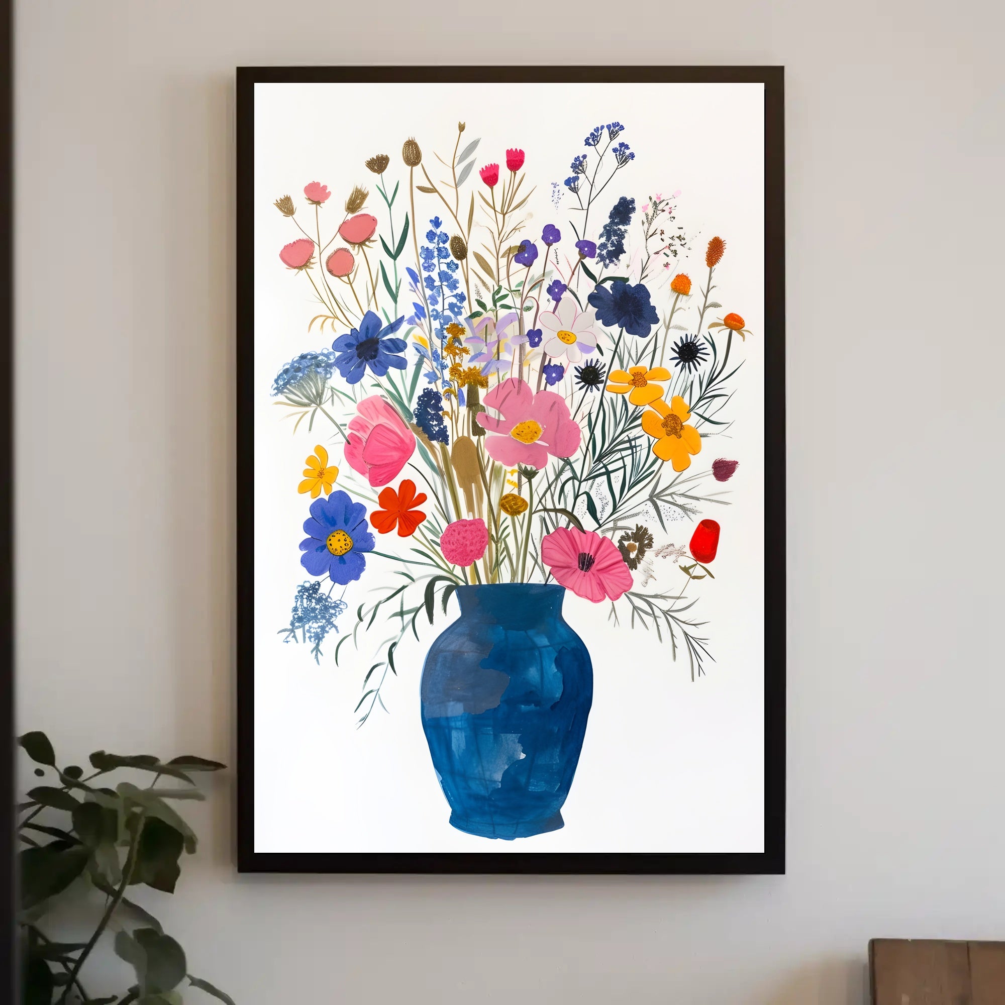 Vibrant Floral Still-Life Illustration Abstract or Artistic Poster PosterGoat