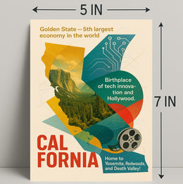 California Golden State Wall Art Print PosterGoat