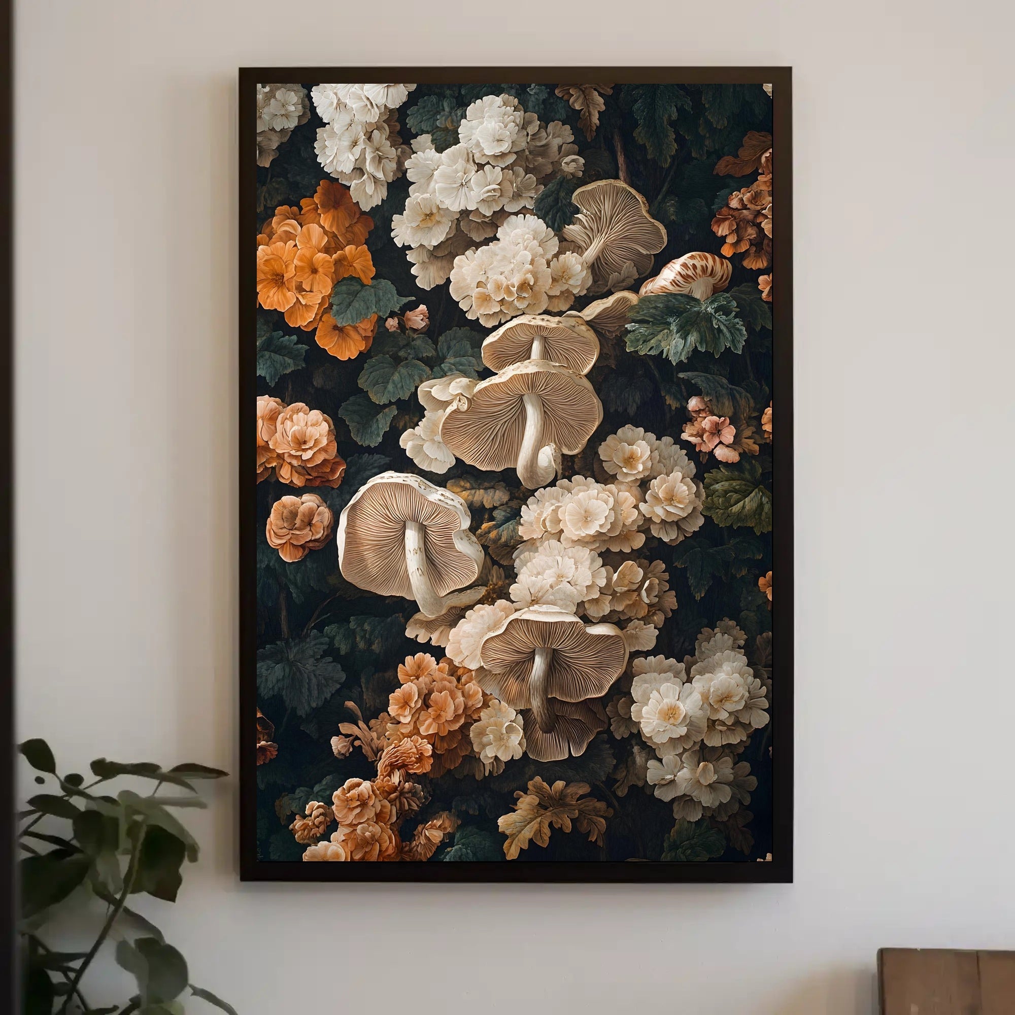 Floral And Fungal Harmony Wall Art Print