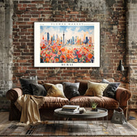 Dubai’s Vibrant Flower Market Urban or Cityscape Poster