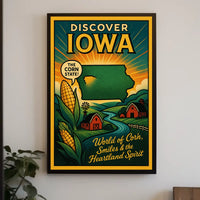 Discover Iowa The Corn State Poster
