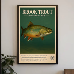 Brook Trout Freshwater Fish Poster
