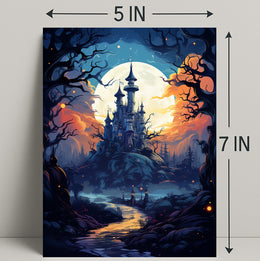 Enchanted Castle Under The Moon Poster