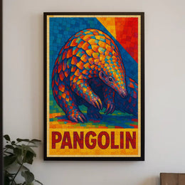 Vibrant Pangolin Poster