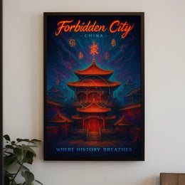 Forbidden City Ethereal Architecture Cultural or Heritage Poster