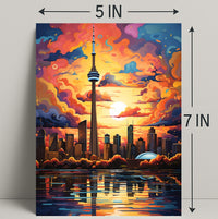 Toronto Skyline At Sunset Poster