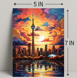 Toronto Skyline At Sunset Poster
