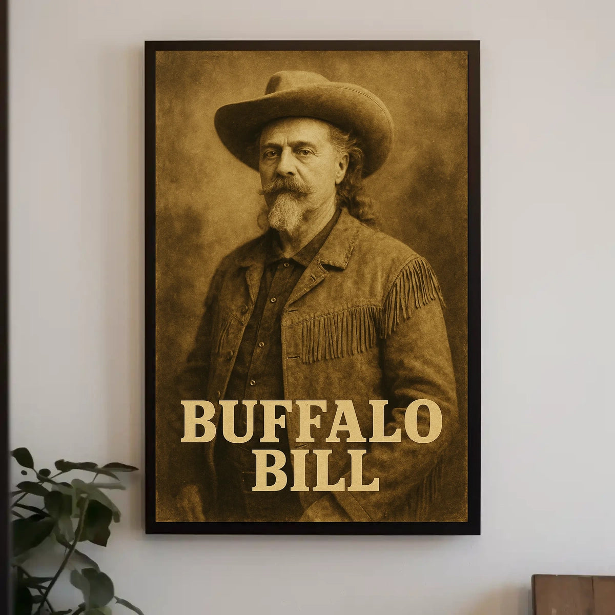 Buffalo Bill Historic Vintage Sepia Western Heritage Poster