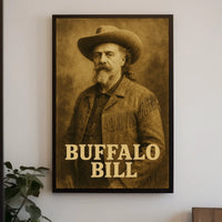Buffalo Bill Historic Vintage Sepia Western Heritage Poster