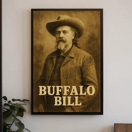 Buffalo Bill Historic Vintage Sepia Western Heritage Poster
