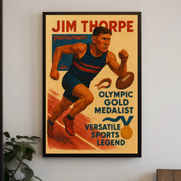 Celebrating an Olympic Legend Jim Thorpe Poster