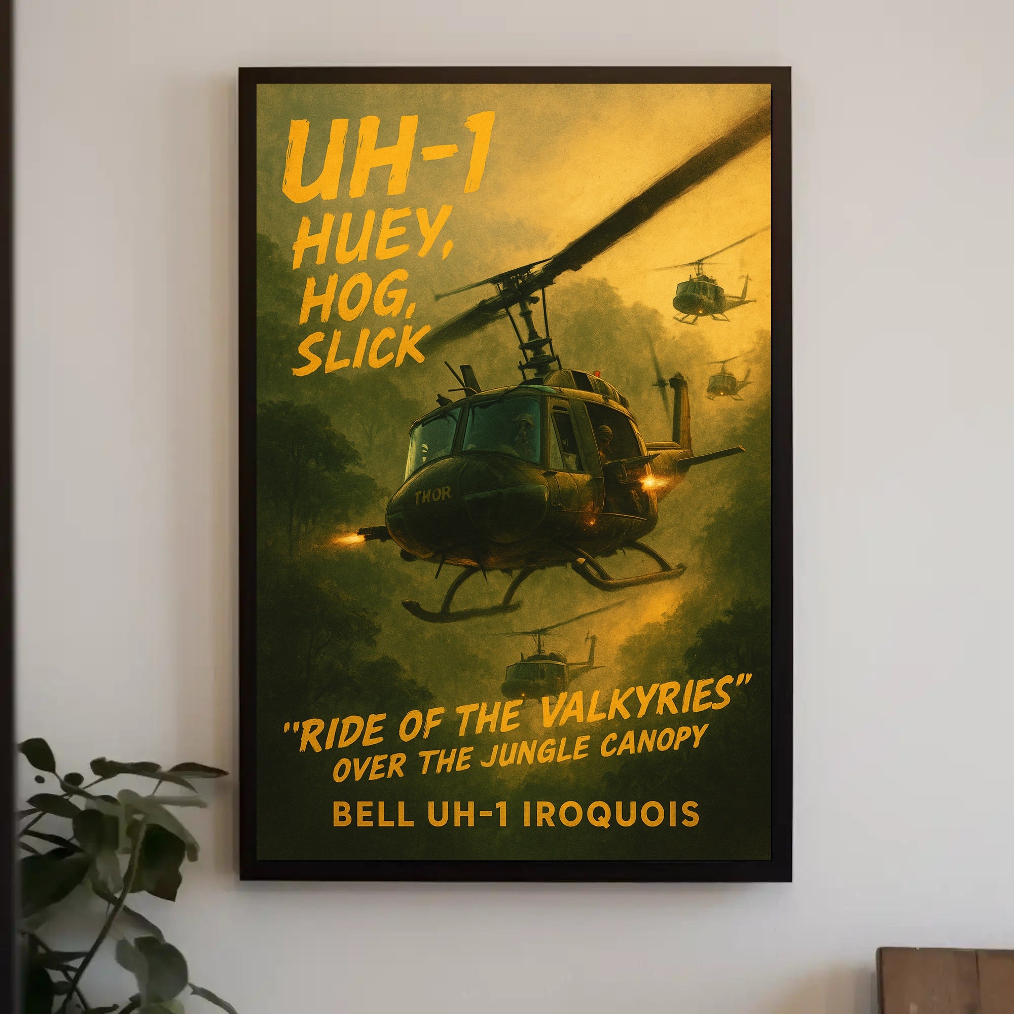 Vietnam War Era Bell UH-1 Iroquois Military Poster