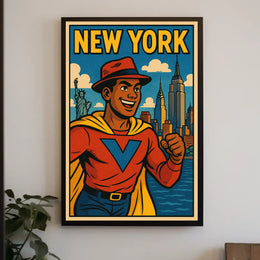 Superhero In New York Poster