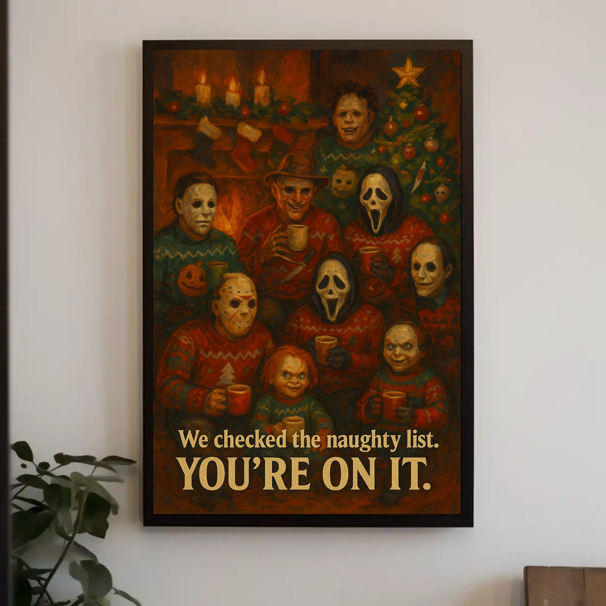 Horror Icons on the Naughty List Poster