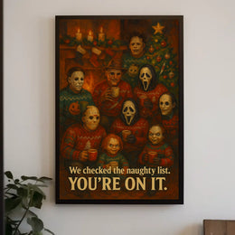 Horror Icons on the Naughty List Poster
