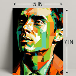 Geometric Portrait Poster PosterGoat