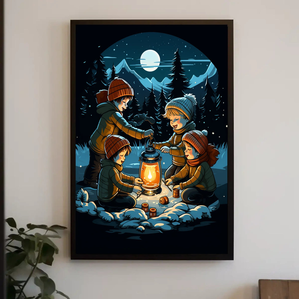 Winter Night Adventure Poster