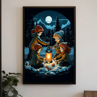 Winter Night Adventure Poster