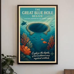 The Great Blue Hole Belize Poster