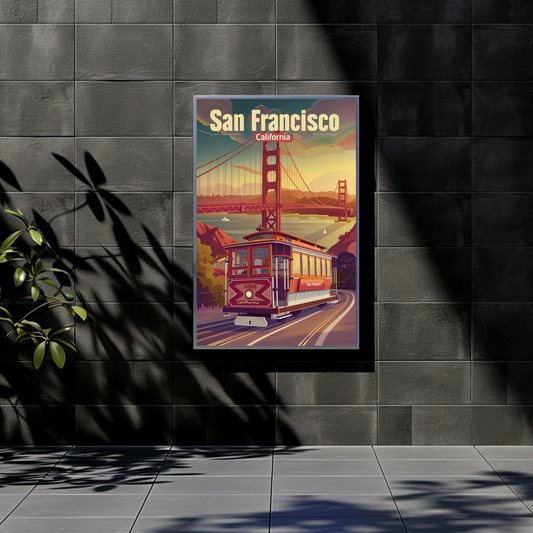 San Francisco California Vintage Poster