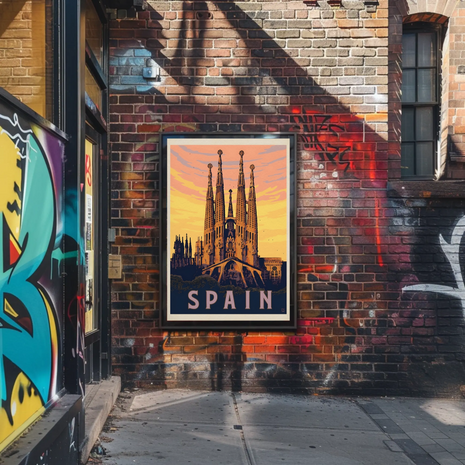 Sagrada Família Vintage Travel Art Print Travel Poster