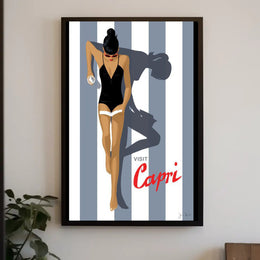 Capri Chic Summer Glamour Travel Poster PosterGoat
