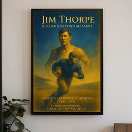 Jim Thorpe Iconic Sports Legend Poster
