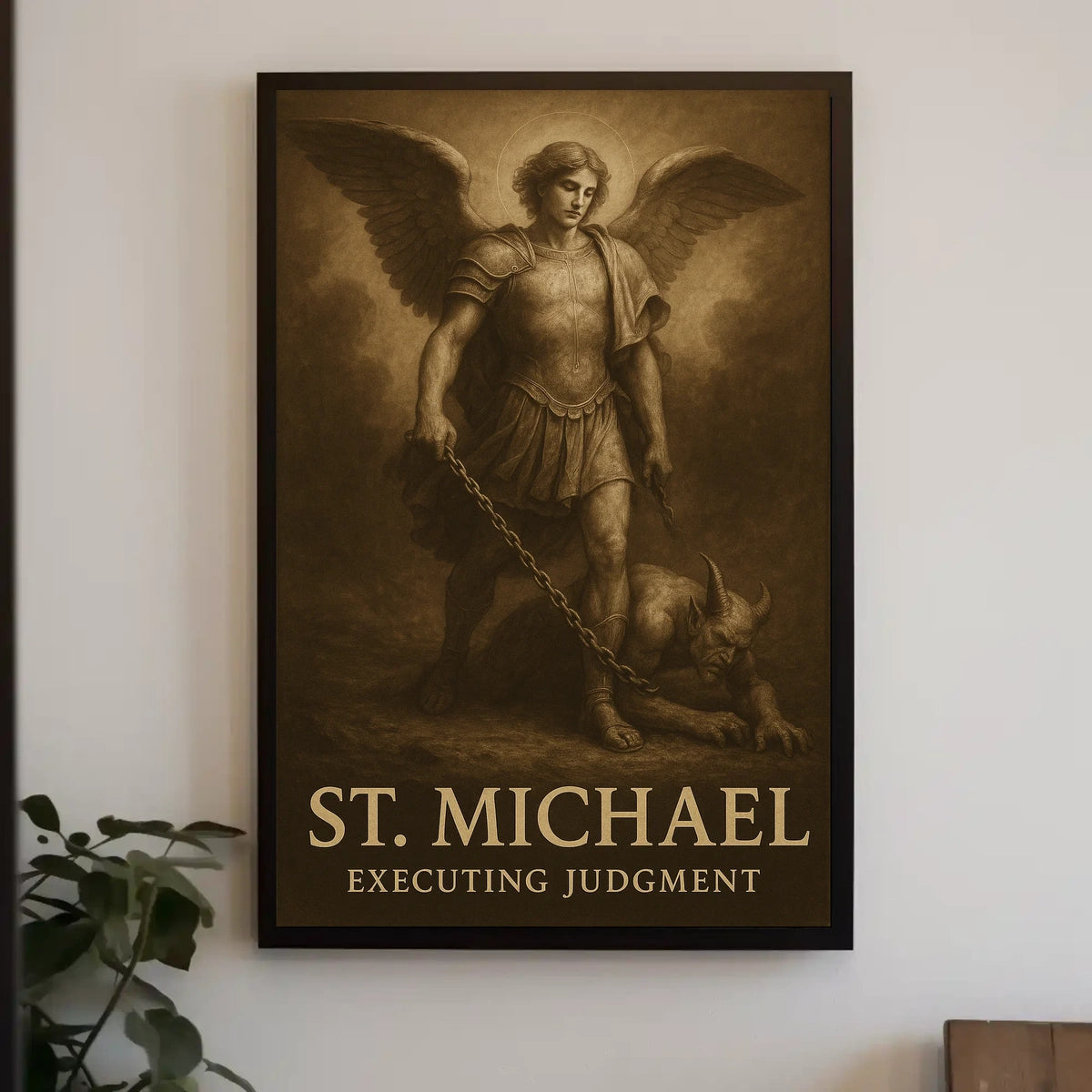St. Michael Executing Judgment Poster
