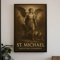 St. Michael Executing Judgment Poster