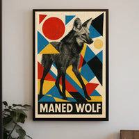 Maned Wolf Art Poster