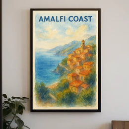 Amalfi Coast Poster Wall Art Museum Quality Print Giclee