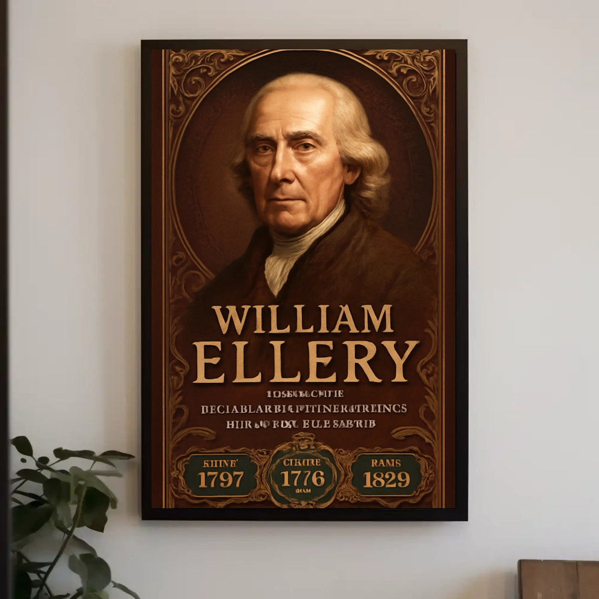 William Ellery Historical Figure Poster