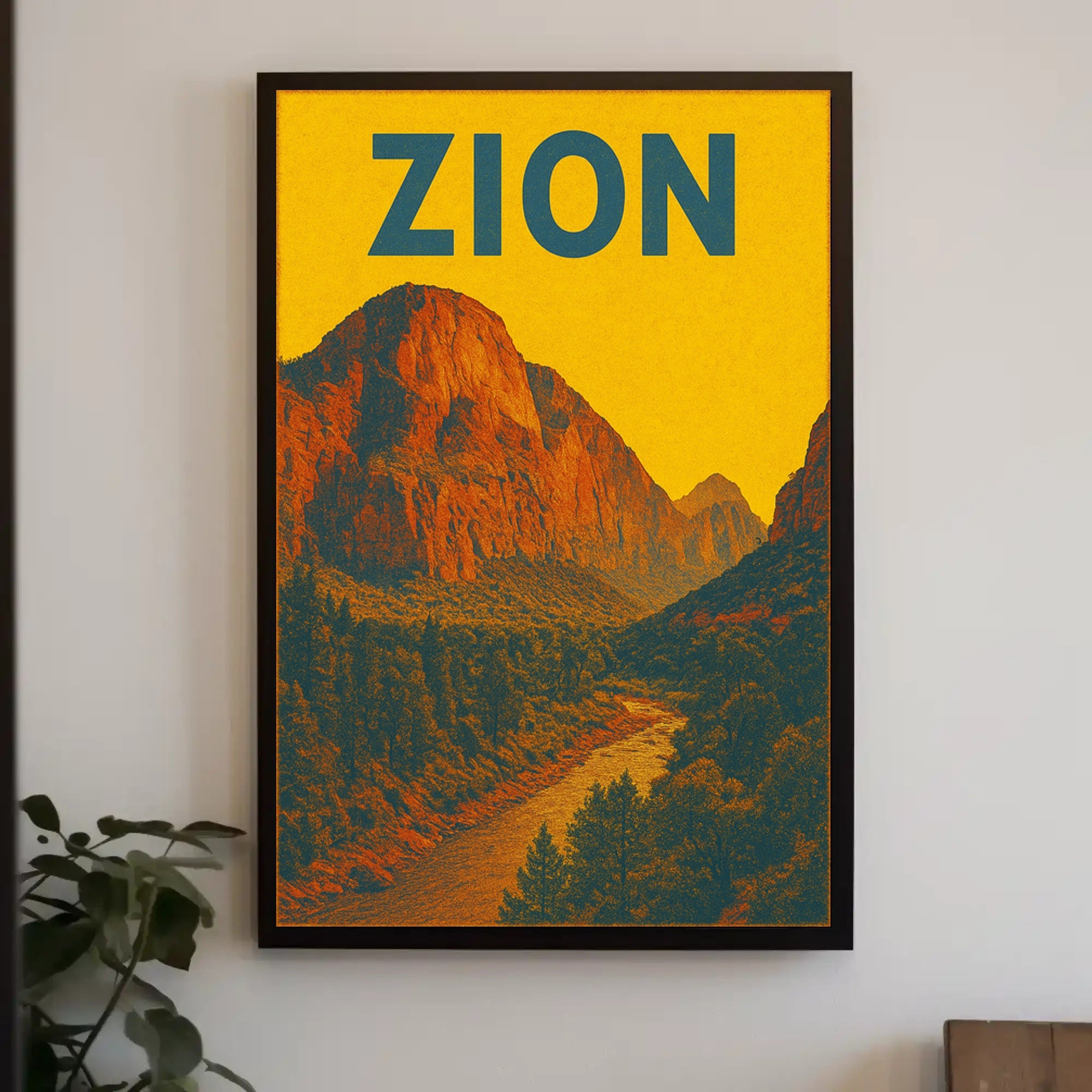 Zion National Park Vintage Travel Poster Print