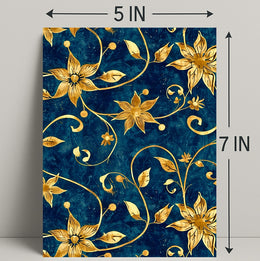 Luxurious Floral Baroque Art Nouveau Design Artistic Poster
