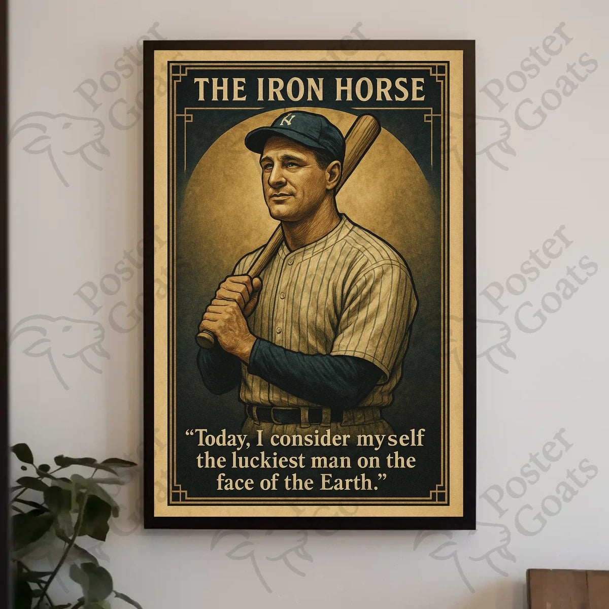 The Iron Horse Vintage Sports Memorabilia Sports Poster