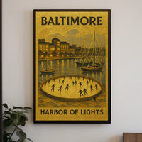 Baltimore Harbor Of Lights Poster