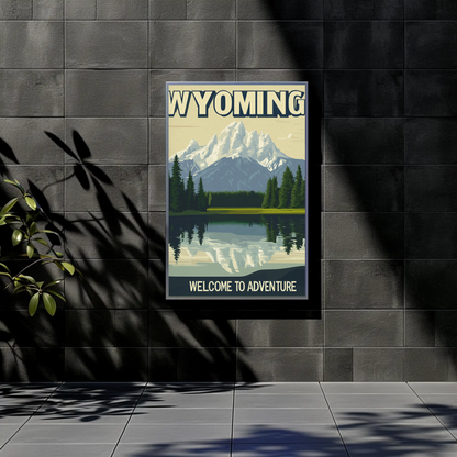 Wyoming Adventure Vintage Poster