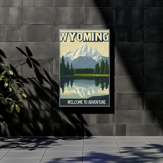 Wyoming Adventure Vintage Poster