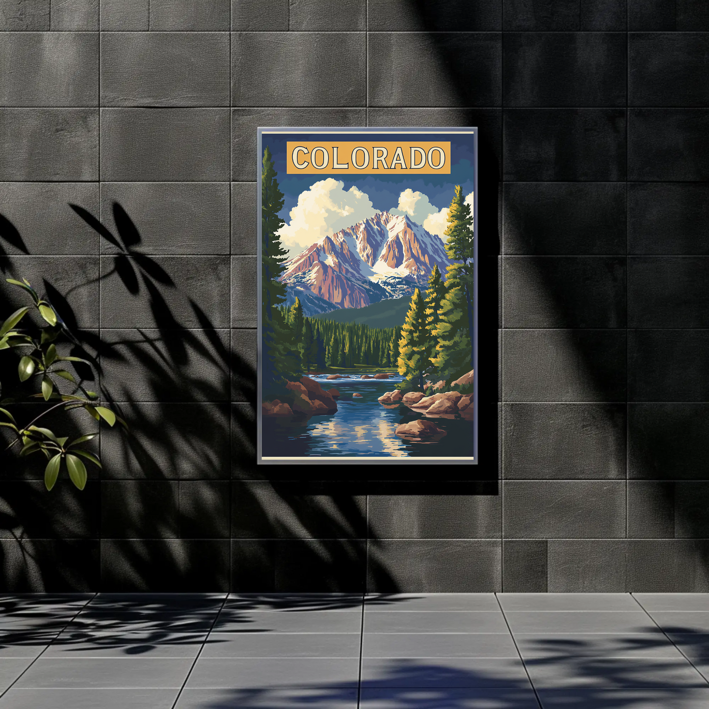 Colorado Scenic Mountains Vintage Travel Poster