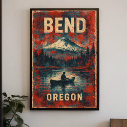 Bend Oregon Adventure Scenic Wanderlust Poster