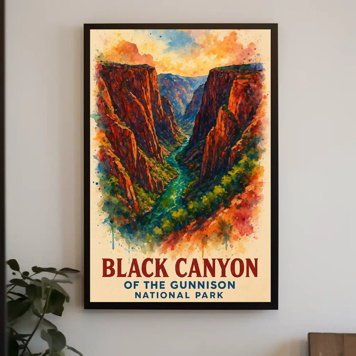 Black Canyon Watercolor Adventure Art Print
