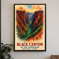 Black Canyon Watercolor Adventure Art Print