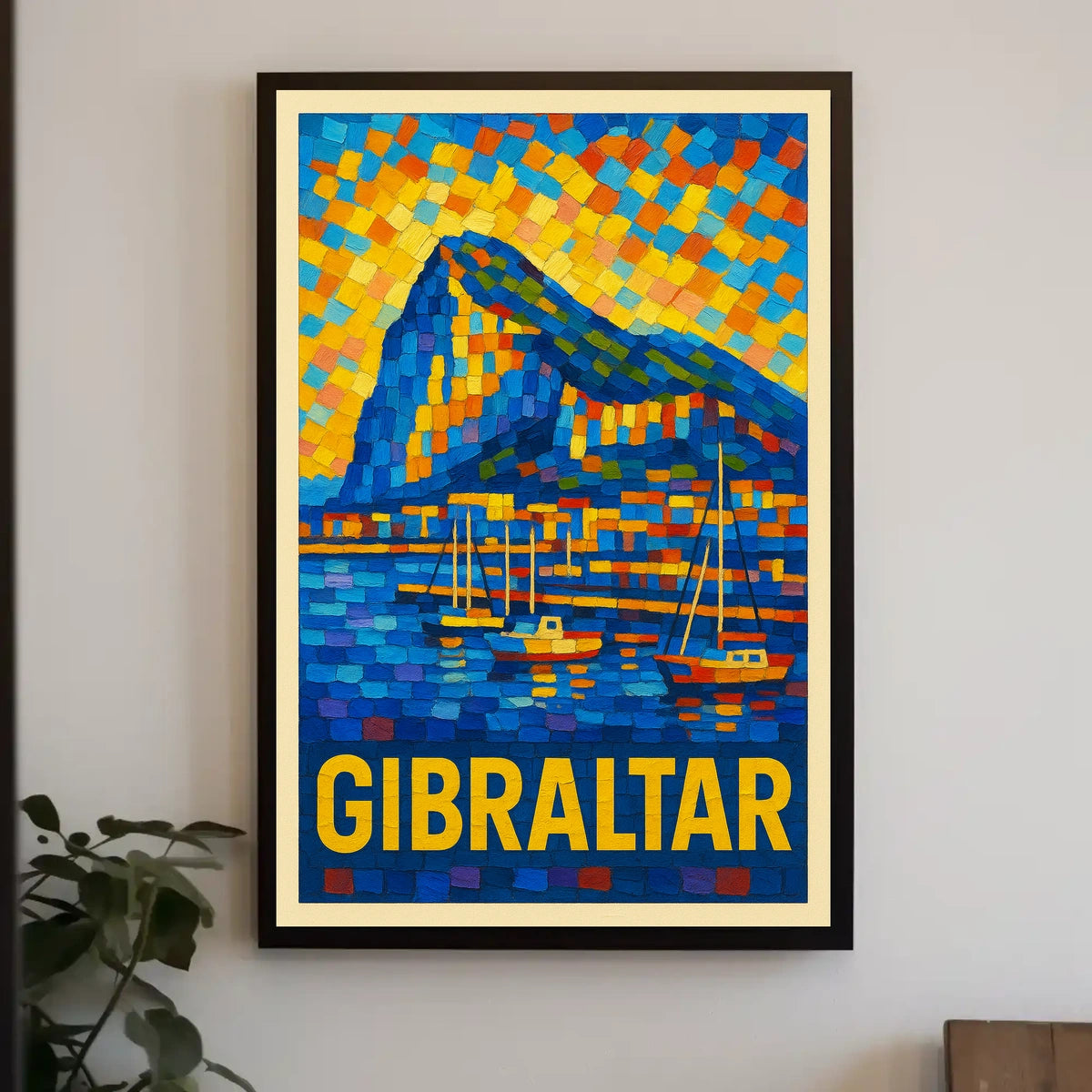 Gibraltar A Vibrant Mosaic Poster