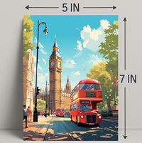 London Cityscape With Big Ben Poster