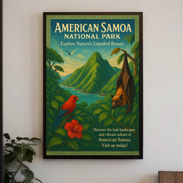 American Samoa National Park Vintage Poster Art