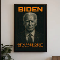 Joe Biden 46th President of the United States Techno Schematic Poster
