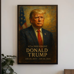 Trump Visionary Patriotic Digital Painting Poster