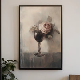 Rose in a Glass Poster