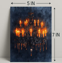 Gothic Chandelier Of Flames Poster