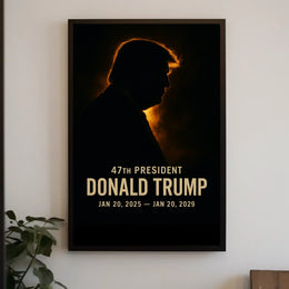 Donald Trump Resilience Sunset Patriotic Cinematic Poster
